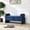 Navy Blue, variant on Modern Teddy Bed End Bench with Arms and Internal Storage, 52" Upholstered Foot Rest Stool for Living Room Bedroom Coffee