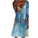 thumbnail image 1 of Vestido de jersey con cuello en V y manga larga estampado a la moda para mujer Pompotops  hdfakjf8376, 1 of 5