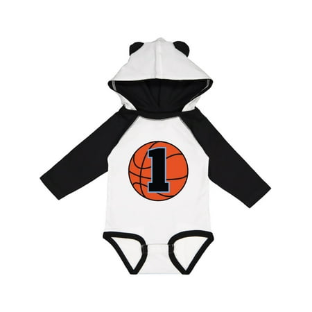 

Inktastic Basketball 1st Birthday 1 Year Old Gift Baby Boy Long Sleeve Bodysuit