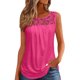 thumbnail image 2 of mfyjkho Tops Para Salir Para Mujer, Blusa Holgada Con Cuello Redondo Y Encaje Liso Para Mujer Tops Para Salir M, 2 of 6