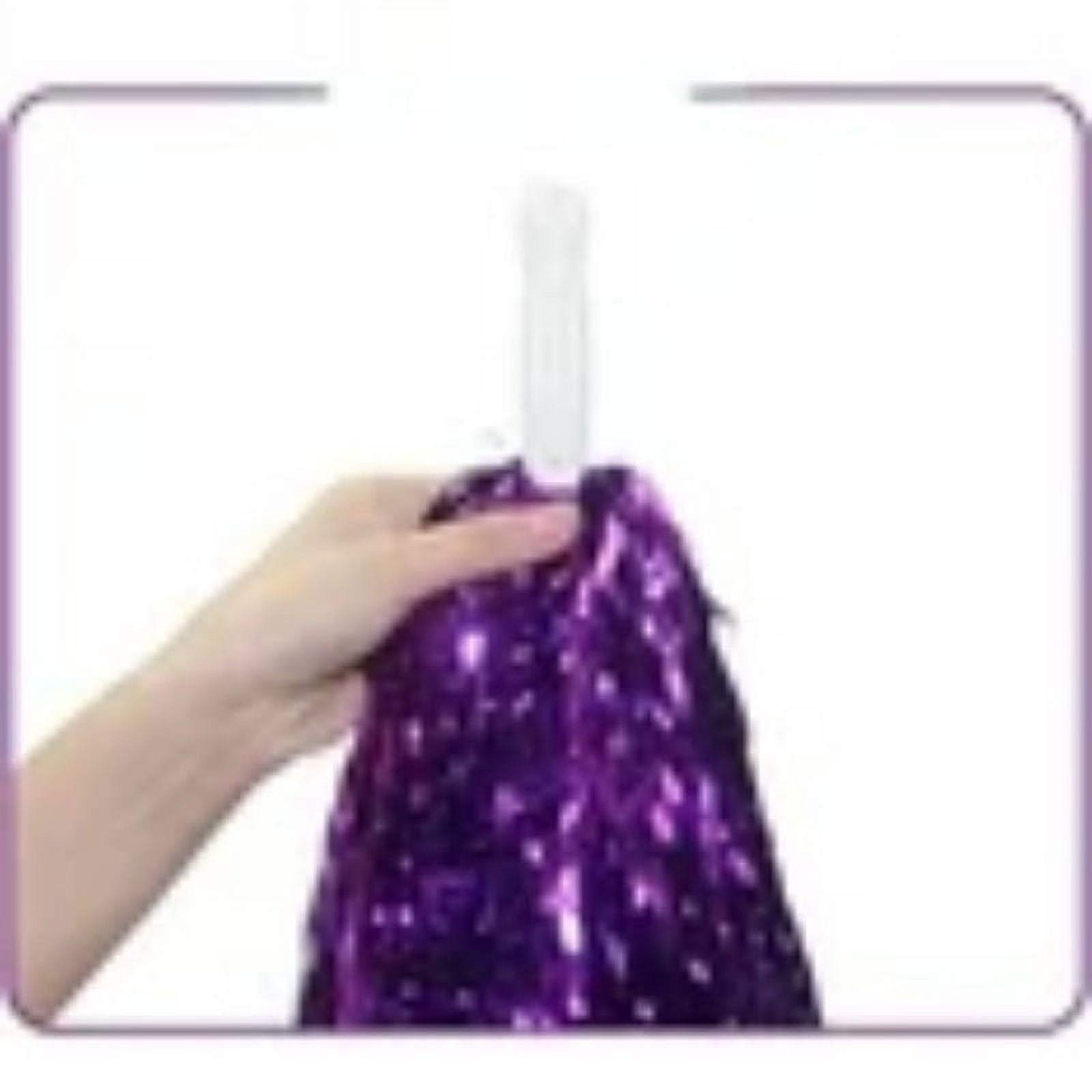 12PCS Pom Poms Cheerleading Metallic Foil Cheer Pom Poms with Plastic Handles for Rooters Cheering Squad Team Spirit Sports
