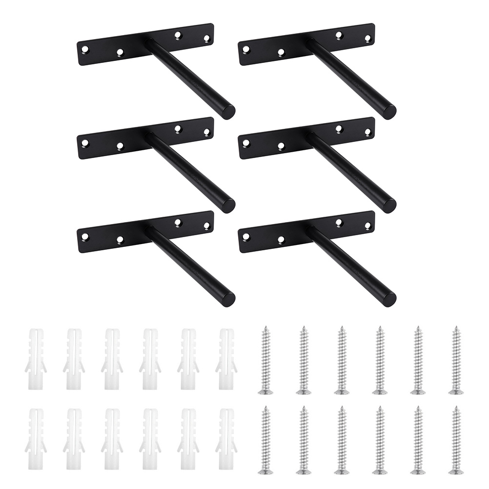 6 Sets Floating Shelf Brackets Blind Shelf Support Bracket Hidden Shelf