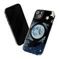 thumbnail image 3 of Whale and Moon Phone Case, Night Sky Ocean Art with Blue Full Moon & Stars, Celestial Marine Life Design, Protective iPhone Case for iPhone 16 15 14 13 12 11 Plus Pro Max Mini, 3 of 6