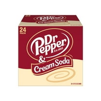 Dr Pepper & Cream Soda Pop, 12 fl oz, 24 Pack Cans
