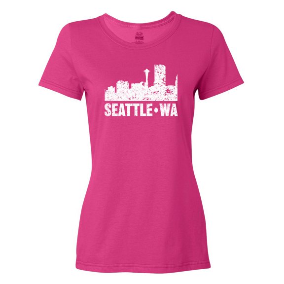 Inktastic Seattle Skyline Grunge Women's T-Shirt