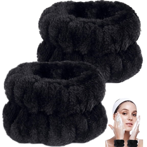 Wrist Bands for Washing Face, Absorbent Face Washing Wristbands, Microfiber Women's Spa Wrist Towels, Stretchy Wash Band for Man, Prevent Water from Spilling Down Your Arms