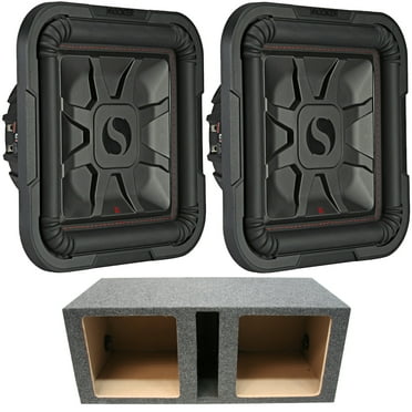 Kicker Car Audio L7 12" 1200W Subwoofers 46L7T122 and Vented Enclosure Sub Box