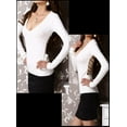 thumbnail image 2 of Sweeteibabe V17 à Manches Longues Tops Casual Chemisier Blanc S, 2 of 5