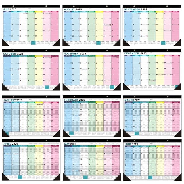 Calendario Anual de Planificación de Pared | Organizador Anual de Habitaciones Decorativas | Rastreador de objetivos mensuales grande y fácil de leer | Superficie duradera para escribir | Tablero de