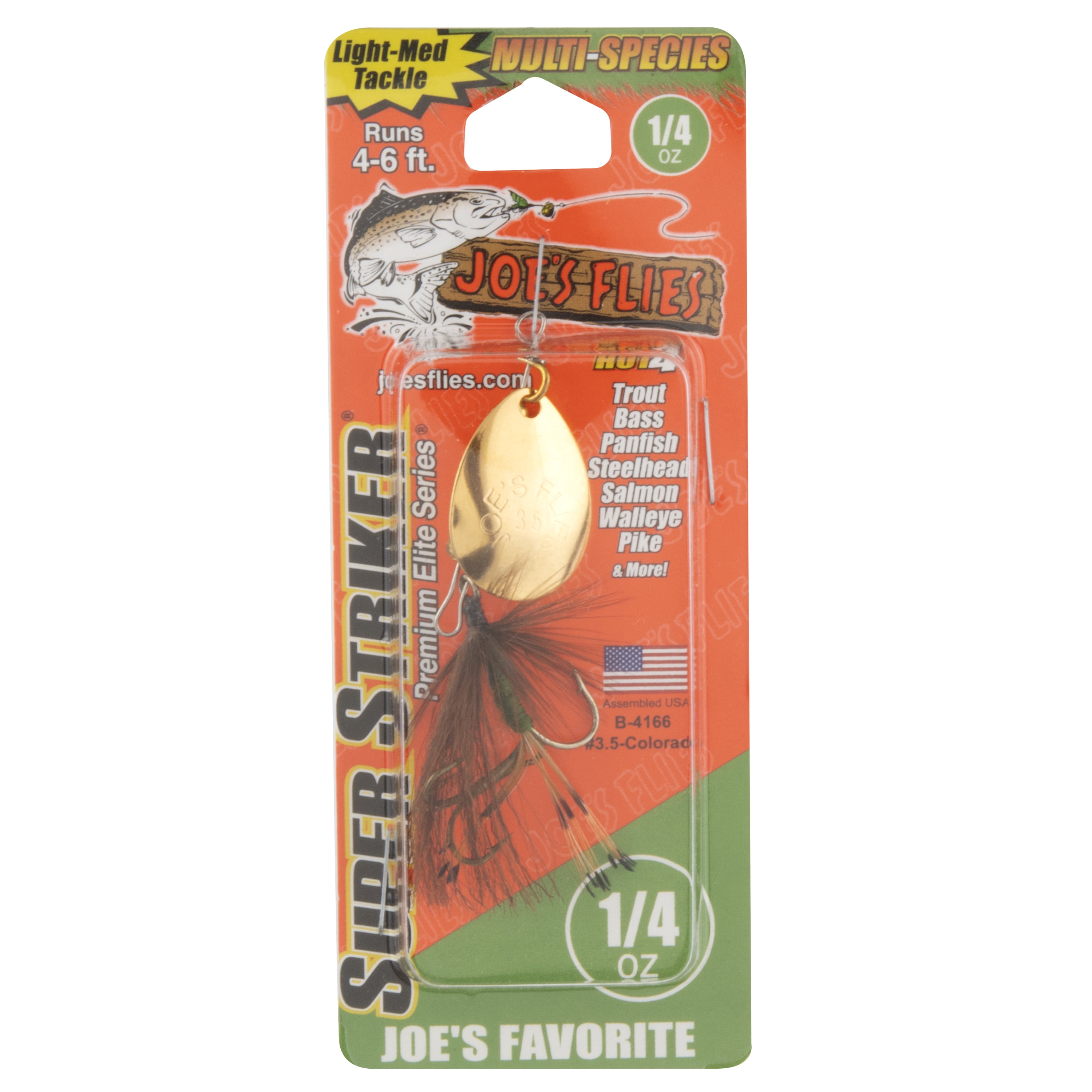 Joe's Flies Super Strikers Lure, Joe's Favorite, Size 4, Size 4