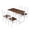 Brown+White, variant on GZXS 47.5" Rectangular Dining Table with 4 Ladder Back Chairs, Industrial Farmhouse Dinette Set with Sturdy Metal Frame, Easy Assembly 5-Piece Kitchen Set for Breakfast Nook, Gray and Black