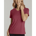 thumbnail image 5 of Real Essentials 5 Pack: Women's Short Sleeve Breeze Tech V-Neck T Shirt –Workout Top Wicking Dry Fit Athletic Tee (Plus), 5 of 6