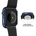 thumbnail image 4 of ePacks 2 Pack Apple Watch Case for Apple Watch Series 7 41mm with Built-in Tempered Glass Screen Protector, All-Around Ultra-Thin Bumper Full Cover Hard PC Protective Case for iWatch, Green, Black, 4 of 6