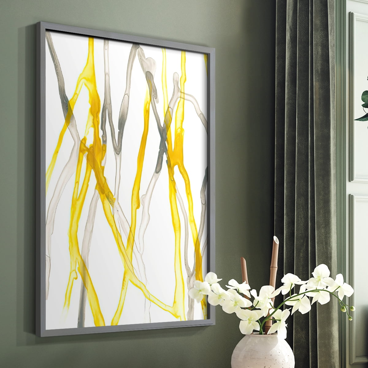 Runnel XIX in Gray Solid Wood 11 x 14 Framed Print