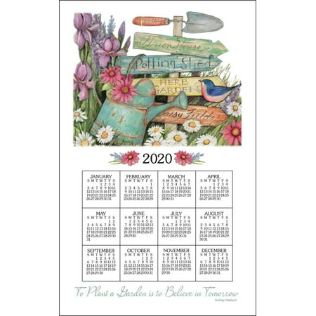 KayDee Designs 2020 Linen Calendar Kitchen Towel (Garden Signs), Cotton By Kay (Best Calendar Design In The World)