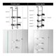 thumbnail image 2 of Organizador de ducha colgante de aluminio de 3 niveles, sin perforaciones, con 8 ganchos, for sobre la puerta, 2 of 6