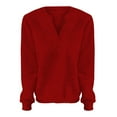 thumbnail image 3 of Valueadd Women's Long Sleeve T-shirt Knitted Fabric Sweatshirt Zipper Long Sleeved Womens Top, 3 of 5