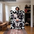 thumbnail image 4 of 1pc Daughter And Granddaughter Cute Calf Print Flannel Blanket, Warm And Soft, Suitable For Sofabed, Sofa, Camping And Travel, The Best Holiday Gift Blanket, Birthday Blanket, Gift Blanket, 4 of 6