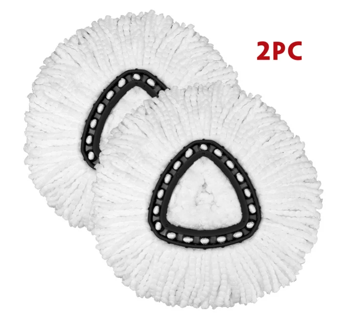 2 Pack Mop Replacement Heads Compatible with Spin Mop, Microfiber Spin