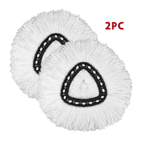 2 Pack Mop Replacement Heads Compatible with Spin Mop, Microfiber Spin