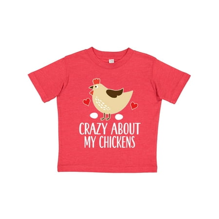 

Inktastic Crazy About My Chickens Gift Toddler Boy or Toddler Girl T-Shirt