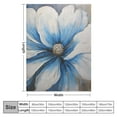 thumbnail image 4 of COMIO Flannel Material Blanket Wall Art for Living Room Large White Blue Flower Picture Giclee White, 4 of 6
