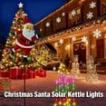 thumbnail image 3 of Christmas Santa Solar Kettle Lights Garden Lawn Decorative Lights, Outdoor Waterproof Metal Watering Can Solar Powered for Patio Yard Holiday Decorations, 3 of 8