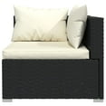 thumbnail image 2 of vidaXL 12 Piece Garden Lounge Set with Cushions Poly Rattan Black, 2 of 5