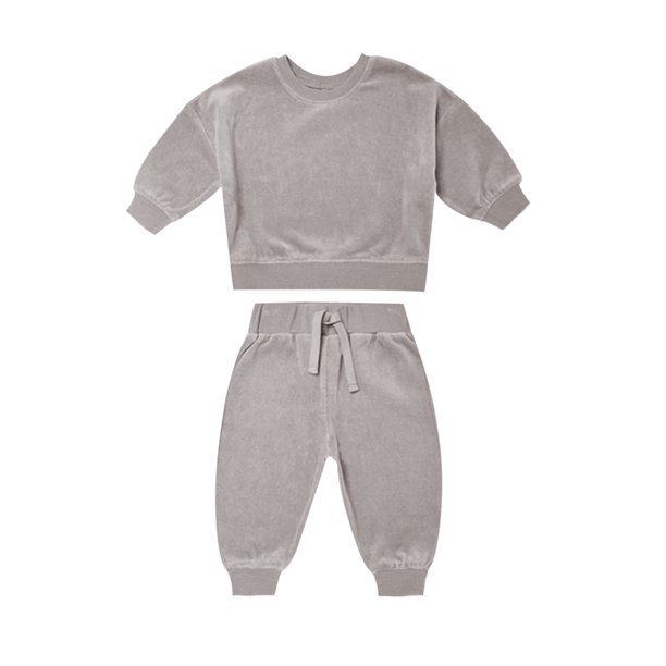 Gibobby Conjunto de pantalones para niños Traje de algodón para niños El nuevo bebé Cuello redondo Pantalones de dos piezas de manga larga para el invierno(Gris,18-24 Meses)