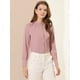 thumbnail image 3 of Blusa de las camisas de manga larga abotonadas del cuello del soporte de la oficina del trabajo de las mujeres Rosa L, 3 of 6