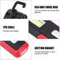 thumbnail image 2 of DAMAIE COB LED Portable Light USB Rechargeable COB Work Light Multifunction Flashlight With Hanging Hook, Magnetic Holders for Auto Repair, Camping, Emergency (Red), 2 of 5