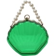 thumbnail image 1 of LHSHID Women Acrylic Evening Clutch Bag Shell Clutch Purse Transparent Stadium Approved Crossbody Shoulder Handbag with Pearl, 1 of 7