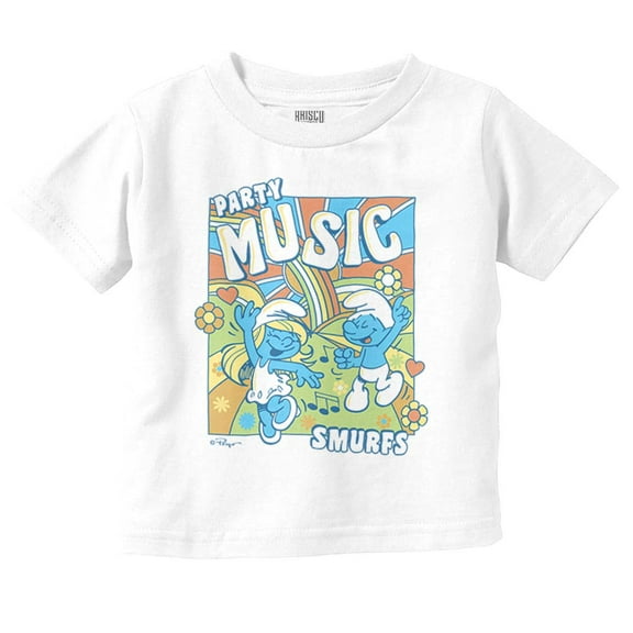 The Smurfs Cartoon Party Music Youth T Shirt Tee Girls Infant Toddler Brisco Brands 6M