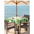 thumbnail image 3 of Outdoor Tablecloth with Umbrella Hole for Patio/Picnic/Party/Camping, Spring Botanical Waterproof Table Cloth Square Cover Washable, Watercolor Ivy Ferns Leaves Ombre Green (54"x 54"), 3 of 8