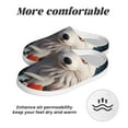 thumbnail image 6 of Lsque White Wolf With Flowers Pattern Womens Comfort Cotton on Scuff With Memory Foam and Anti-skid Sole Slipper-35/36, 6 of 7