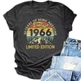 thumbnail image 2 of Shirts for Women 1966 Vintage Short Sleeve Spring Y2K Loose Summer Fashion Tops Crewneck Basic Casual Tees, 2 of 4