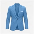 thumbnail image 5 of Fwqbns Men's Blazer Jacket Casual Long Sleeve Slim Fit One Button Sport Coats with Pocket for Work Business Daily Wear Sky Blue, 5 of 6