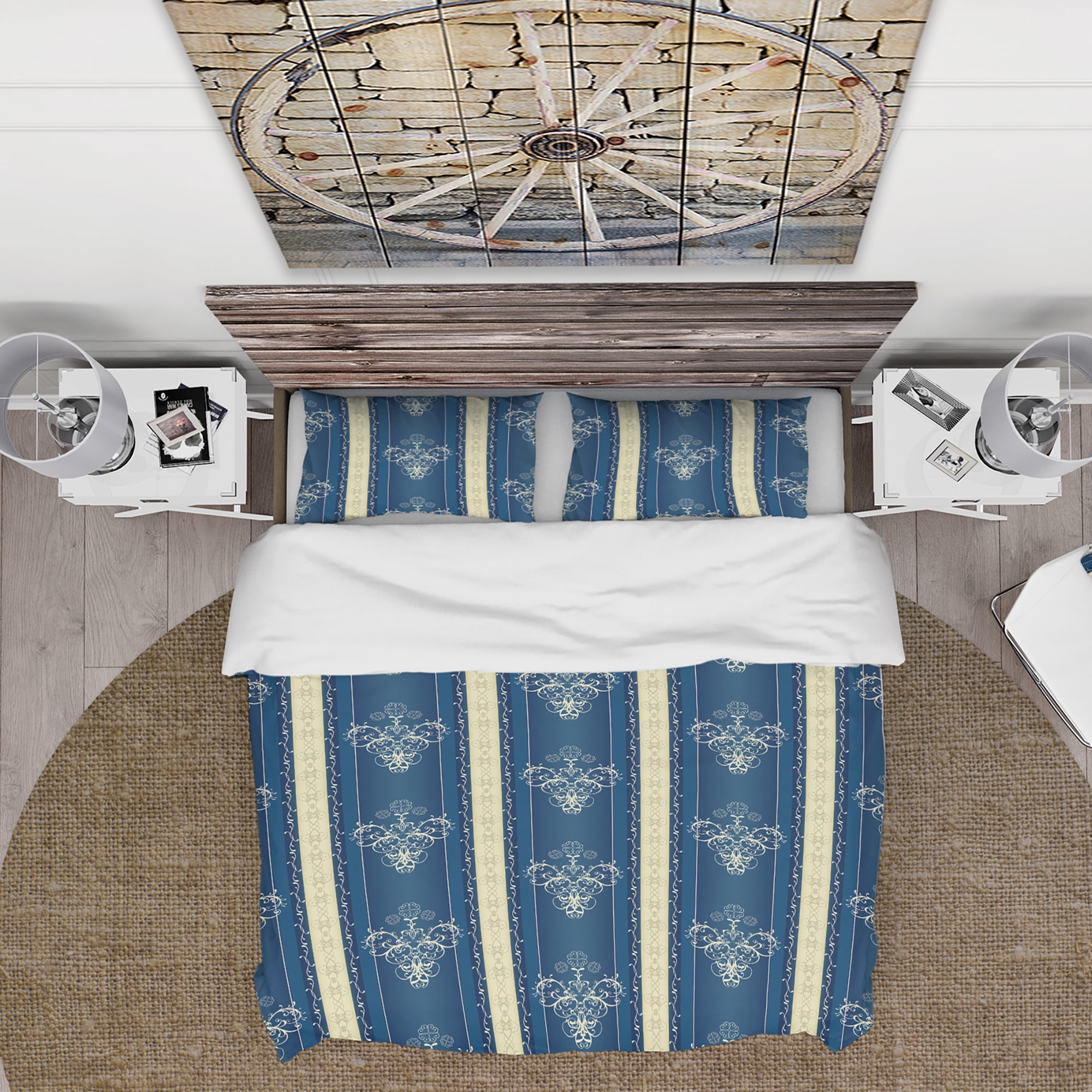 Designart 'Luxury lace Design' Mid-Century Modern Duvet Cover Set