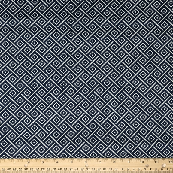 Waverly Inspirations 45" 100% Cotton Sewing & Craft Fabric By the Yard, Diagonal Weave Navy