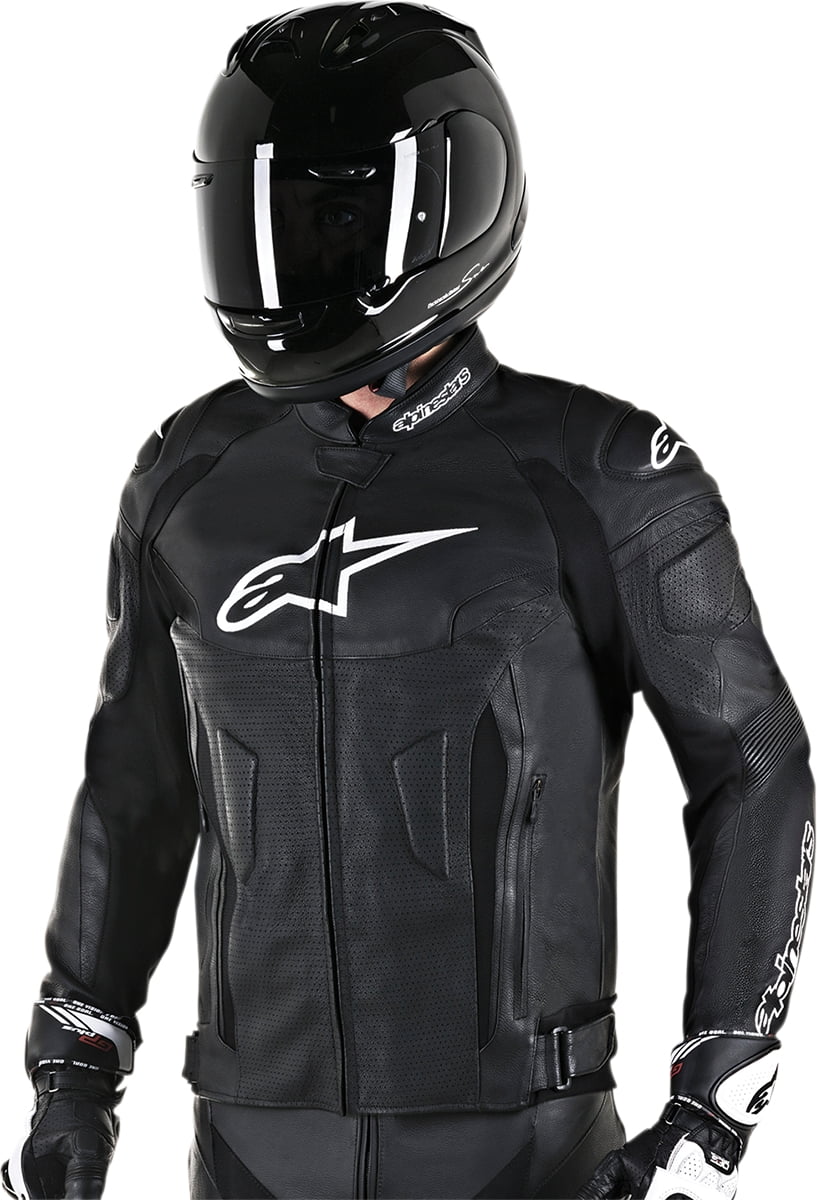 Alpinestars GP Plus R V2 Black White Yellow Leather Motorcycle Jacket NEW 