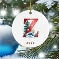 thumbnail image 5 of Holloyiver Personalized Christmas Initial Monogram Ornaments, 2024 Custom Christmas Ornament Gifts, Keepsake Acrylic Xmas Tree Decor for Families Friends, Christmas Ornament Decoration, 5 of 7