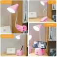 thumbnail image 6 of Kraoden Eye Protection Desk Lamp, LED Reading Light with USB Rechargeable Battery, Adjustable Brightness, 360° Flexible Gooseneck, Clip-On Design for Dormitory, Office, Study, and Bedside Use, 6 of 6
