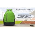 thumbnail image 4 of 6 Quick Zip Backpacks Set - Polyester, Unique features, Front Pocket, Vibrant - Green, 4 of 5
