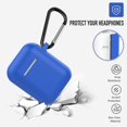 thumbnail image 2 of Coffea Protective Silicone Case with Keychain for AirPods 1 & 2 (Front LED Not Visible) (Blue), 2 of 7