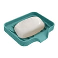 thumbnail image 2 of 1 Pc Silicone Soap Dish with Drain, Bar Soap Holder for Shower,Bathroom and Kitchen Sink Organizer,Self Draining Waterfall Soap Tray, 4.72x3.94x0.67 Inch, Green, 2 of 9