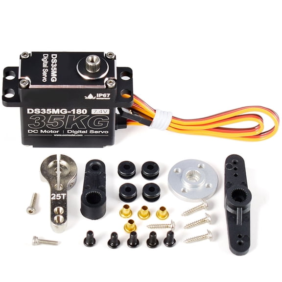 WINDLAND Heavy Duty Digital Steering Servo 35kg Twisting IP67 Waterproof Metal Gear Aluminum Case Servo fit for 1/10 Crawlers