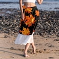 thumbnail image 6 of Maple Leaves Women's Chiffon Beach Dress with Polyester Straps - Summer Dress for Beach vibes, 6 of 6
