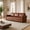 Light Brown, variant on Chesterfield Sofa, 93.7" King Pull Out Sofa Bed, 3-in-1 Faux Leather Convertible Sleeper with Nailhead Trim & Rolled Arms, Grey