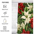 thumbnail image 2 of Christmas Poinsettias Fun Shower Curtain for Bathroom Shower Curtain Set with 12 Hooks Waterproof Fabric Bath Curtain for Bathtub Restroom Decor, 72 X 72 in, 2 of 6