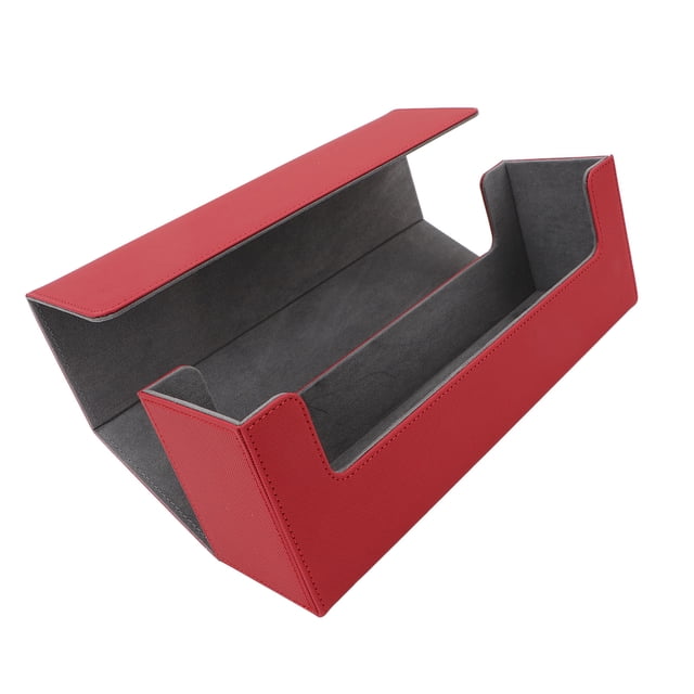 Card Storage Box with Magnetic Closure, PU Leather Case for 400 Cards Multipurpose for Game Cards